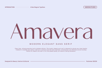 Amavera Font Free Download - Modern Sans Serif Typeface