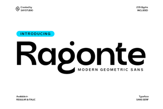 Ragonte Font - Free Modern Sans Serif Typeface Download