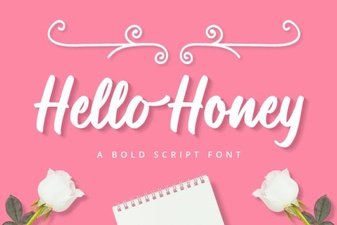 Charming Hello Honey Font for Sweet Design Projects