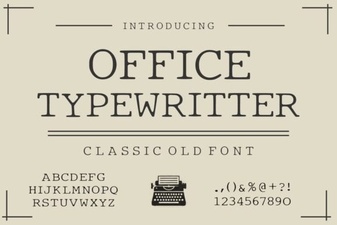 Classic Office Typewriter Fonts for Creative Design Projects